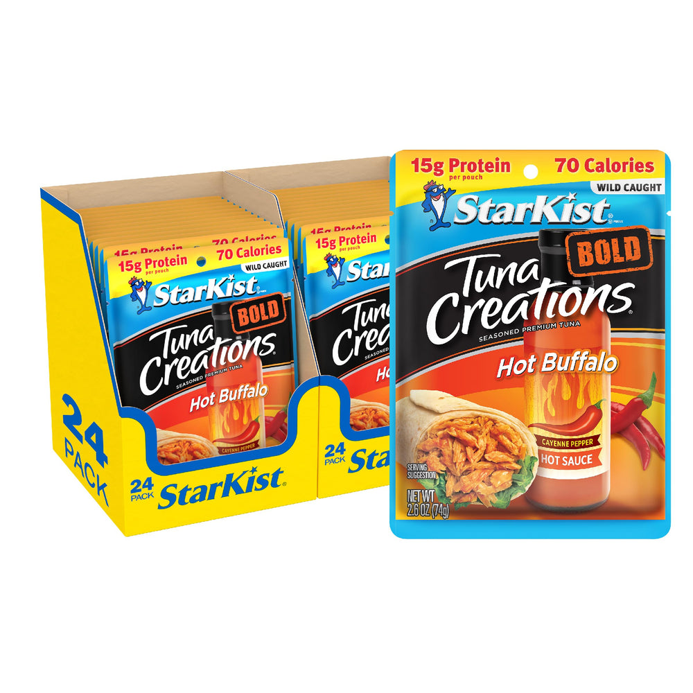 StarKist Bold Hot Buffalo tuna pouch pack for meals on the go.