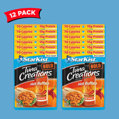 StarKist Bold Hot Buffalo pouch straight from pouch, mess-free snack