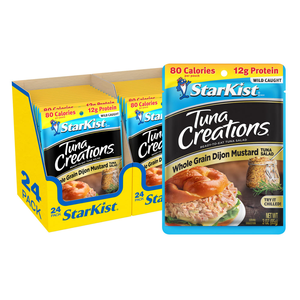 StarKist Tuna Creations whole grain Dijon pouch front view ready to eat protein snack
