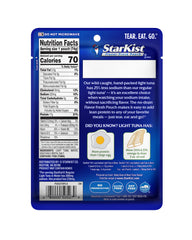 StarKist tuna pouch tear-and-eat design for on-the-go snacking.