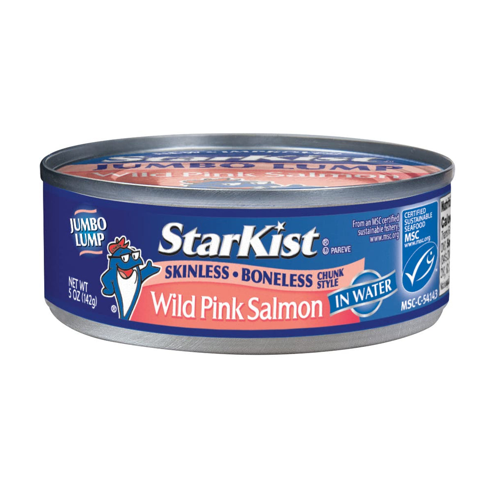 StarKist Wild Pink Salmon can with pop-tab packaging and sustainable sourcing.