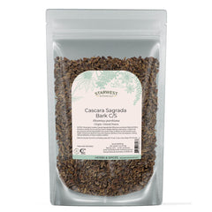 Starwest Cascara Bark cut-sift bag for teas and tinctures.