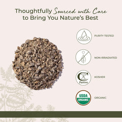 Starwest Botanicals Essiac Tea slippery elm—soothing herbal profile for a relaxing cup.