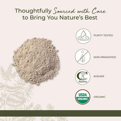 Starwest Botanicals slippery elm in cup with milk suggesting serving with dairy or alternatives