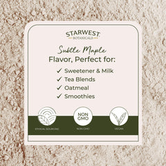 Starwest Botanicals slippery elm powder measuring scoop; easy to blend into hot liquids.