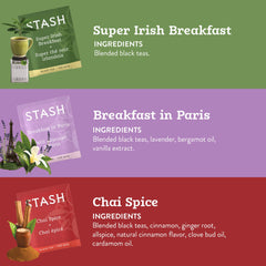 Stash Black Tea Peach tea bags with mellow sweetness for relaxing afternoons.
