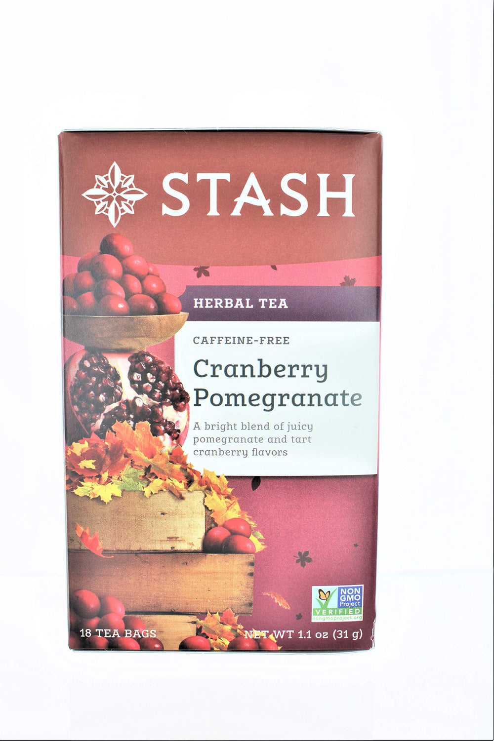 Stash Cranberry Pomegranate Tea box, easy daily brew for a cozy break.