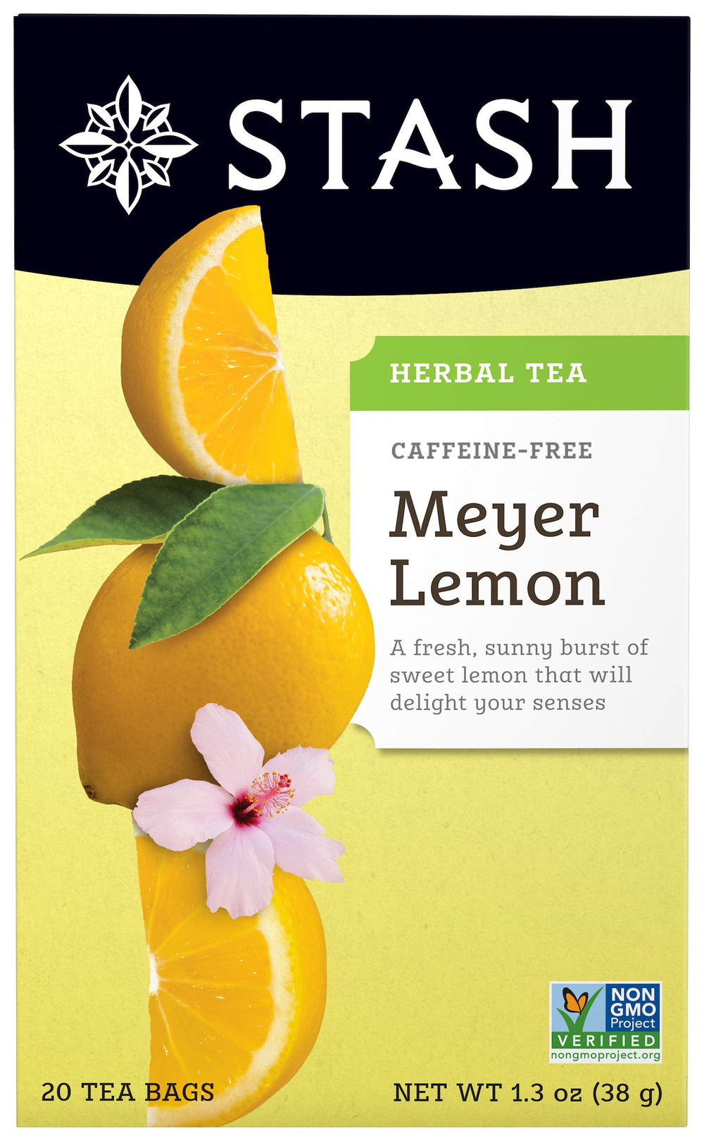 Stash Lemon Blossom Tea cup brew, bright citrus aroma enhances afternoon refreshment.