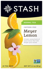 Stash Lemon Blossom Tea cup brew, bright citrus aroma enhances afternoon refreshment.