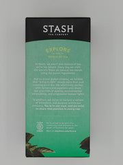 Stash Peppermint Tea sealed packet preserves freshness and convenience.