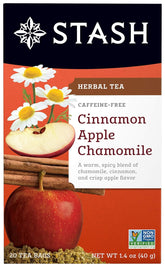 Stash Cinnamon Apple Chamomile tea pack with warm cinnamon and apple notes for cozy moments