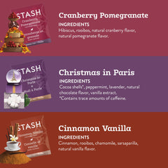 Stash Christmas Morning black tea with jasmine notes for a bright start