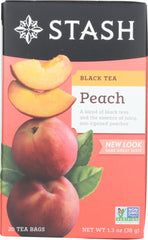 Stash Tea peach tea 20-count 2 pack packaging ready to display