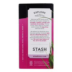 Stash Tea Wild Raspberry Hibiscus dried leaves closeup hinting fragrant aroma.