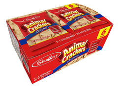 Stauffers Original Animal Crackers 12-pack pouch, convenient on-the-go snacking for gatherings.