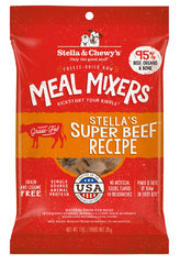 Stella & Chewy's dog meal mixer supr beef 1oz front view for easy prep.