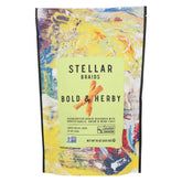 STELLAR SNACKS Bold & Herby pretzels bag front view for grab-and-go snacking.
