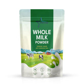 Stellar Whole Milk Powder front label highlighting grass fed dairy and shelf life