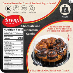 Sterns Bakery Artisan Babka half cinnamon swirl highlights warm spice and cozy coffee pairings.