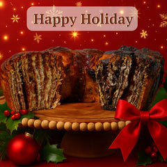 Sterns Bakery Babka swirled texture close up showcases rich chocolate and cinnamon filling.