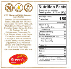 Box packaging of Stern’s Bakery cookies showing easy-to-carry design.