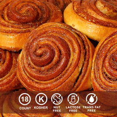 Stern's Bakery cinnamon swirl Danish close-up with rich glaze
