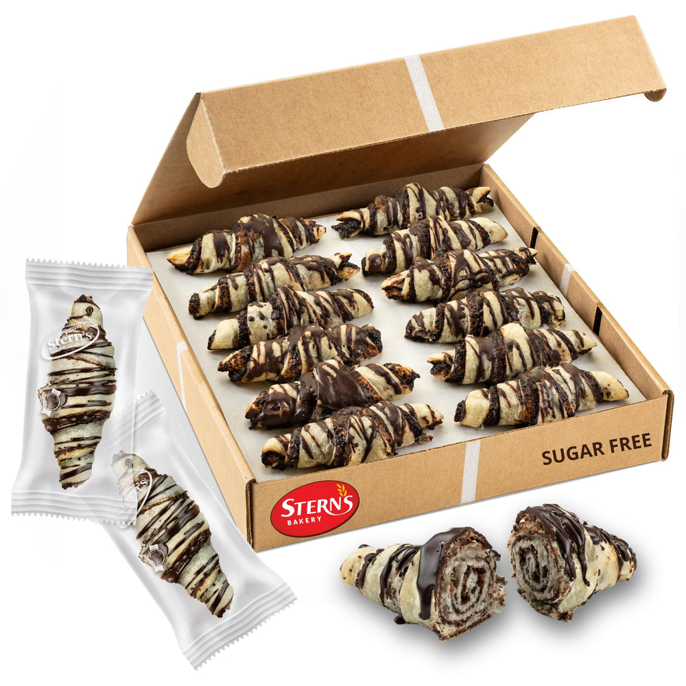 Stern's Bakery diabetic cookies 10-count box shown for on-the-go sugar-free snacking