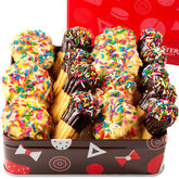 Stern's Bakery Italian cookies assortment in a red gift tin for celebrations.