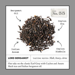 Steven Smith Teamaker Lord Bergamot No. 55 full-leaf tea sachets arranged for premium moments.
