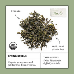 Steven Smith Teamaker Mao Feng green tea leaves showing bright vegetal notes