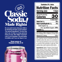 Stillers Shirley Temple can front view showcases packaging and low-sugar, caffeine-free profile for everyday sipping.