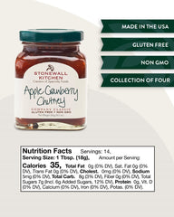 Stonewall Kitchen Apple Cranberry Chutney plated with crackers and cheese