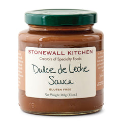Stonewall Kitchen Dulce de Leche Sauce jar for rich, versatile dessert topping.