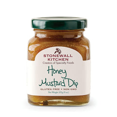 Stonewall Kitchen Honey Mustard Dip with pretzels for dipping and snacking.