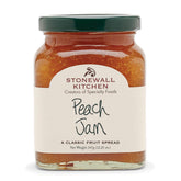 Stonewall Kitchen Peach Jam 12.5 oz front view; perfect for toast and breakfast sweetness.