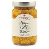 Stonewall Kitchen spicy corn relish in jar boosts everyday meals with heat.