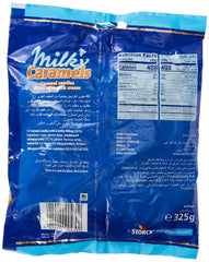 Storck Whole Milk Chunk shell closeup highlighting the crunchy caramel shell and soft center.