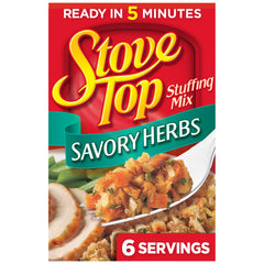 Stove Top Savory Herbs Stuffing Box ready-to-use mix for quick family dinners