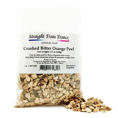 Straight from France Crushed Bitter Orange Peel for jams and preserves, enhances zest and fruit character.
