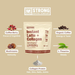 Strong Coffee Company hazelnut latte aroma enhances morning mood with organic Arabica.