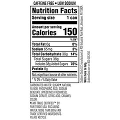 Stubborn Soda Agave Vanilla Cream label closeup showing natural flavors and fair trade sugar
