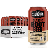 Stubborn Soda Classic Root Beer can with creamy, rich flavor