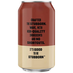 Stubborn Soda label artwork on can with clean branding and flavor cues