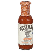 Stubb's pork marinade bottle with chiles, lime and ginger for grilling