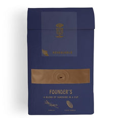 Stumptown Founder's Blend with vanilla and cocoa notes in a cup.