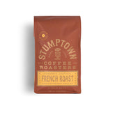 Stumptown French Roast organic whole bean coffee bag for a bold, nuanced dark brew