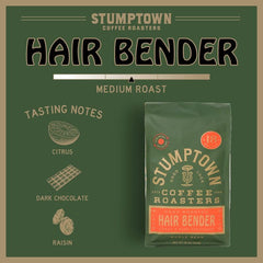 Stumptown Hair Bender pour-over setup emphasizing bright aroma.