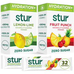 Stur electrolyte variety pack front view for daily hydration