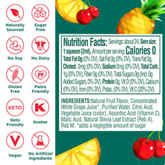 Close-up of Stur Founder's Favorites bottle label showing natural flavors