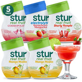 Stur mocktail pack bottle showing convenient on the go hydration with real fruit flavor
